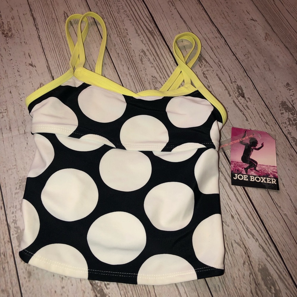 Joe boxer tankini top size 8 polka dots